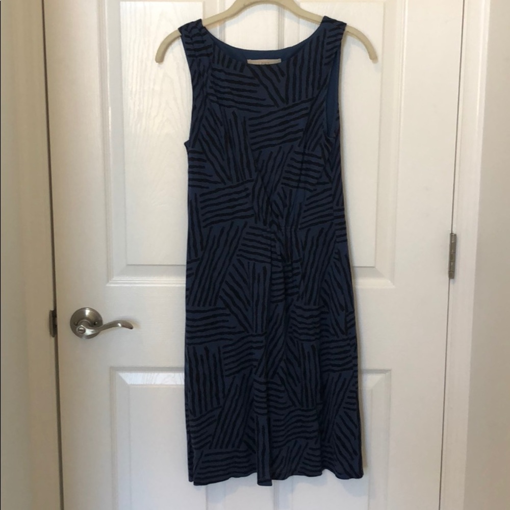 Blue Patterned Loft Dress